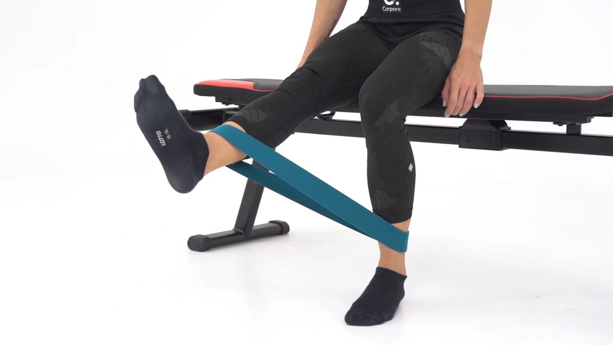 Estensione ginocchio con elastico